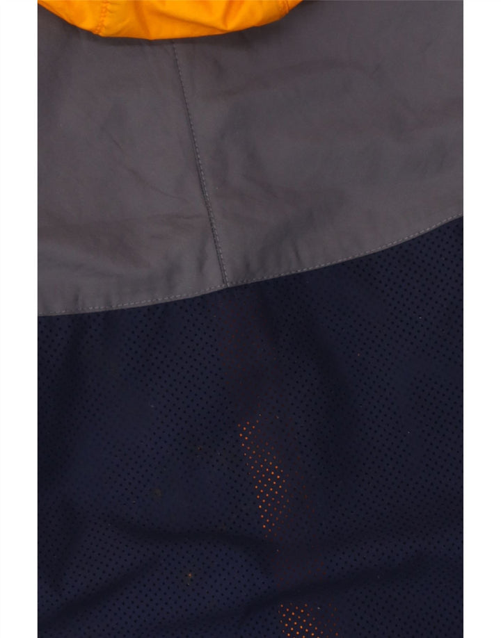 Nike Mens Running Hooded Tracksuit Top Jacket Large Navy Blue Colourblock