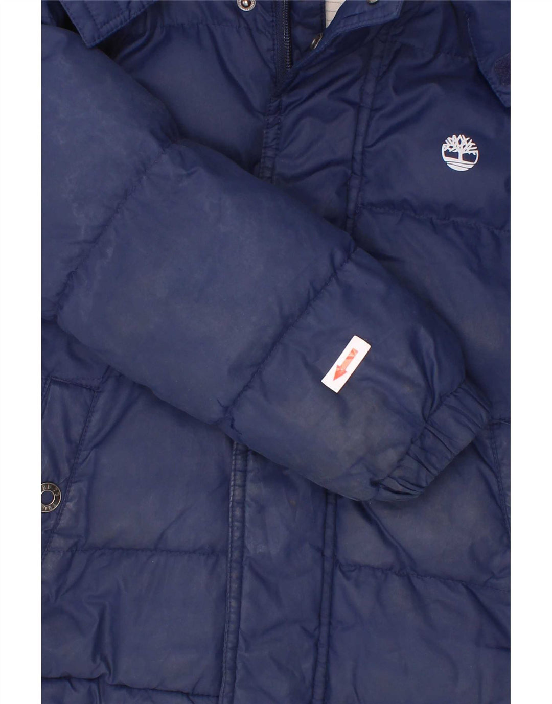 Giacca imbottita con cappuccio Timberland per ragazzi 4-5 anni in poliestere blu navy