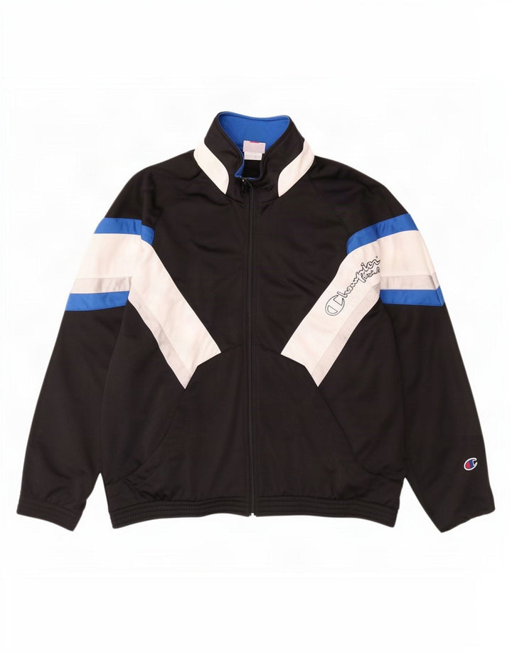 Giacca da tuta grafica da uomo Champion, grande, color block nero
