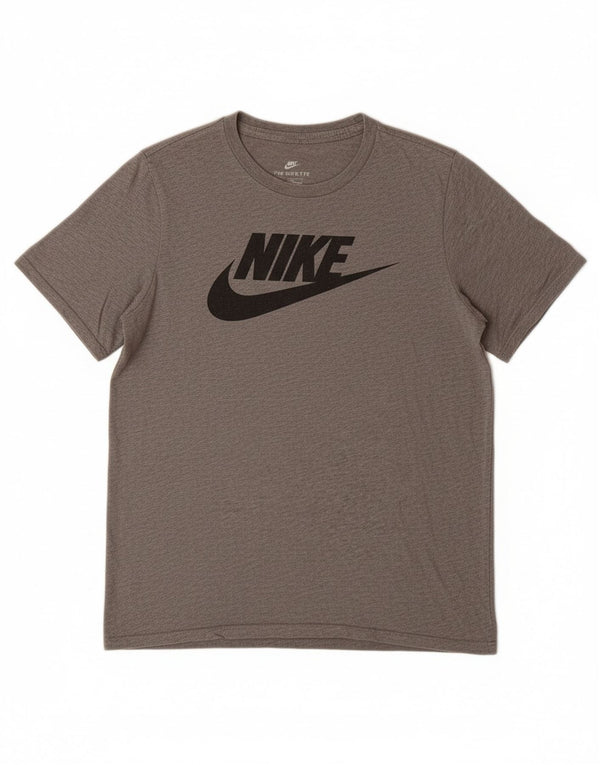 T-shirt grafica NIKE da bambino con taglio atletico, 12-13 anni, in cotone grigio grande