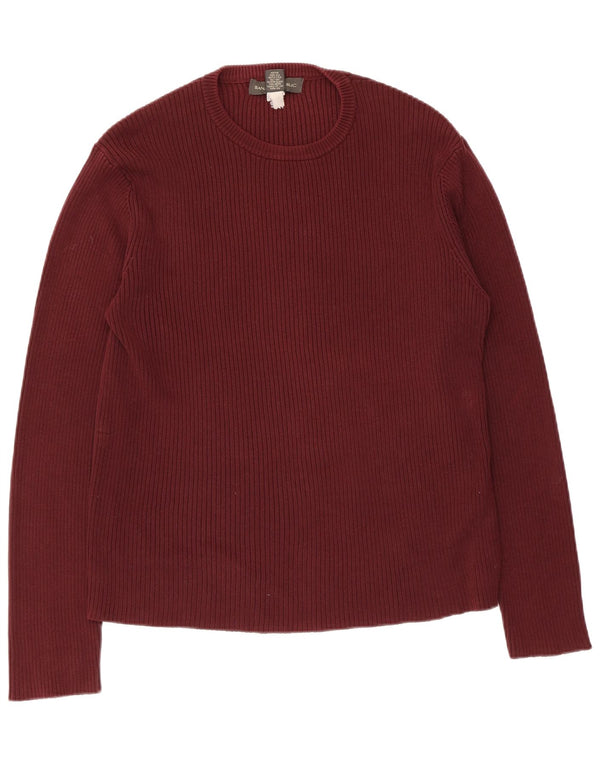 Maglione maglione girocollo da uomo Banana Republic grande cotone marrone