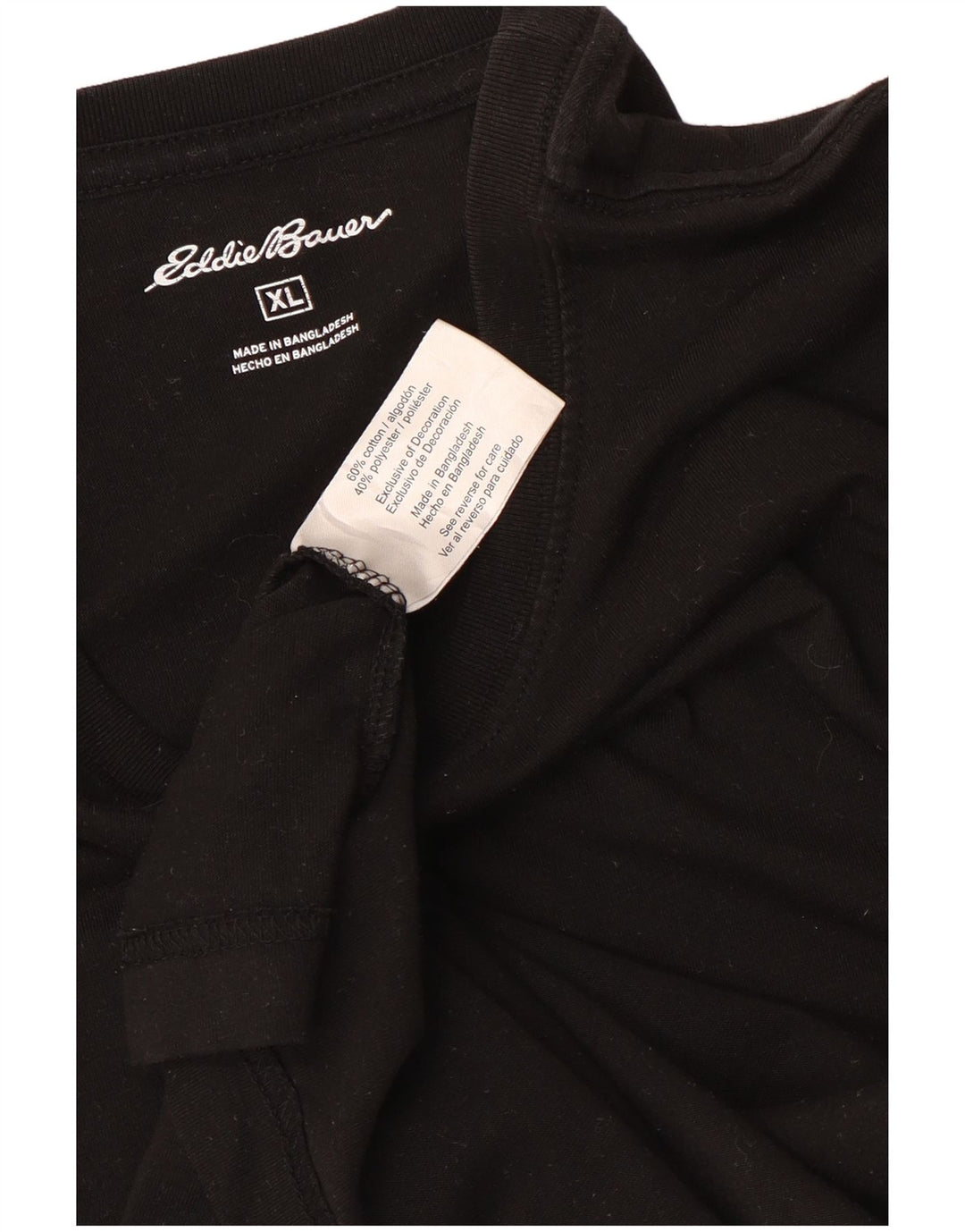 T-shirt da uomo Eddie Bauer Top XL in cotone nero