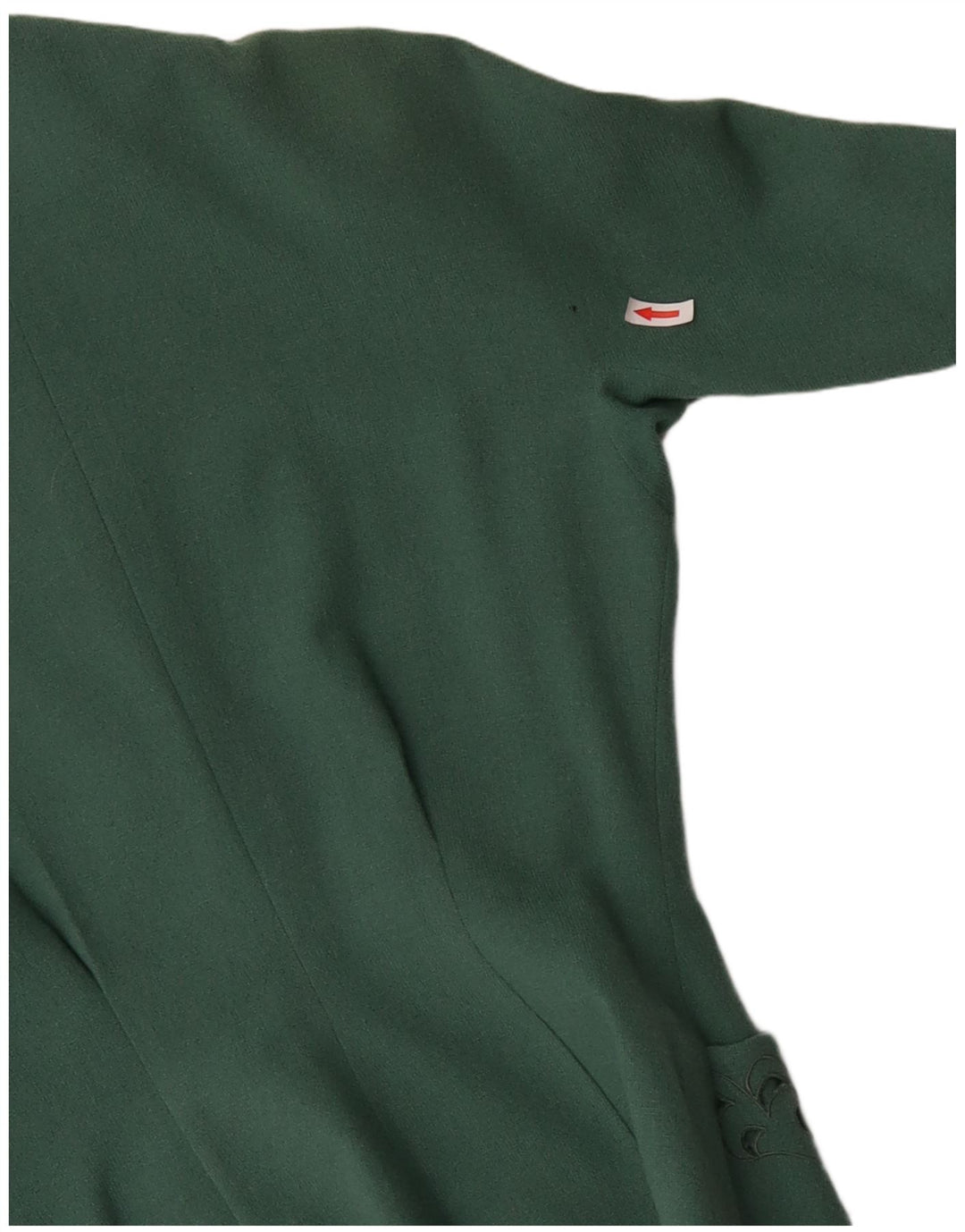 Giacca blazer vintage da donna a 3 bottoni UK 12 verde medio Paisley