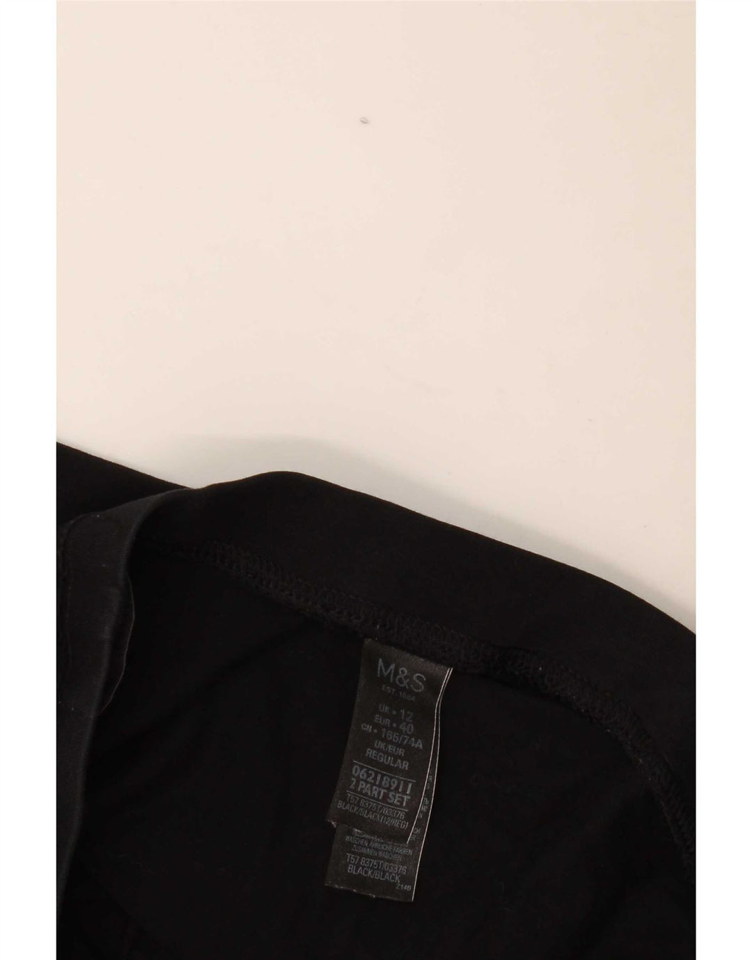 Leggings da donna Marks & Spencer UK 12 cotone nero medio