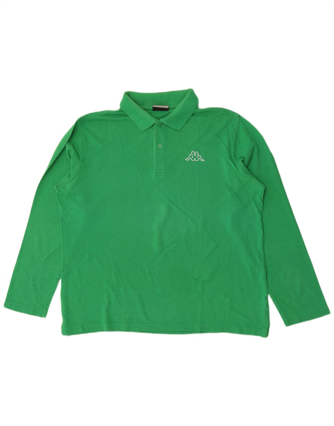 Polo Kappa da uomo a maniche lunghe grande verde
