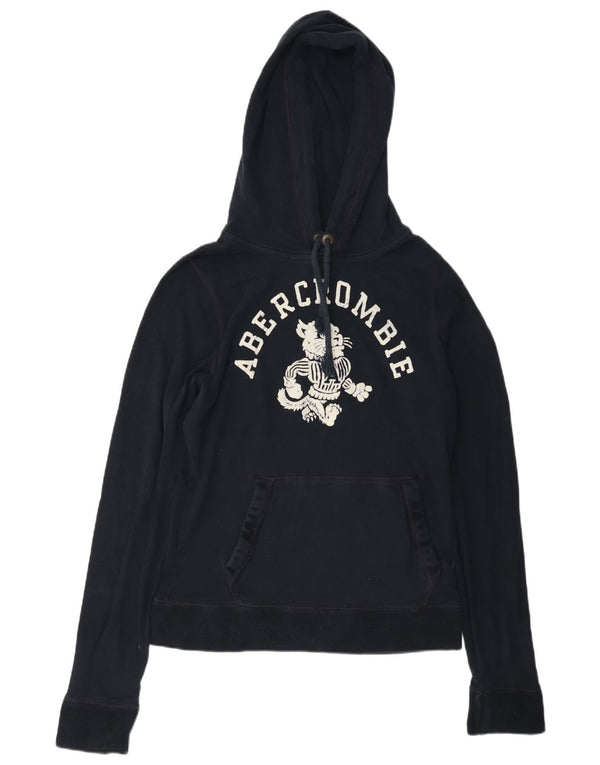 Maglione con cappuccio Muscle da donna Abercrombie & Fitch UK 16 grande blu navy