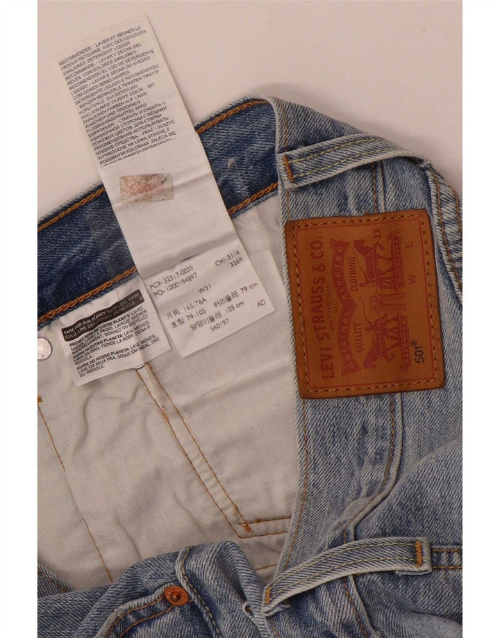 Pantaloncini Levi's da donna 501 in denim invecchiato W31 cotone blu medio