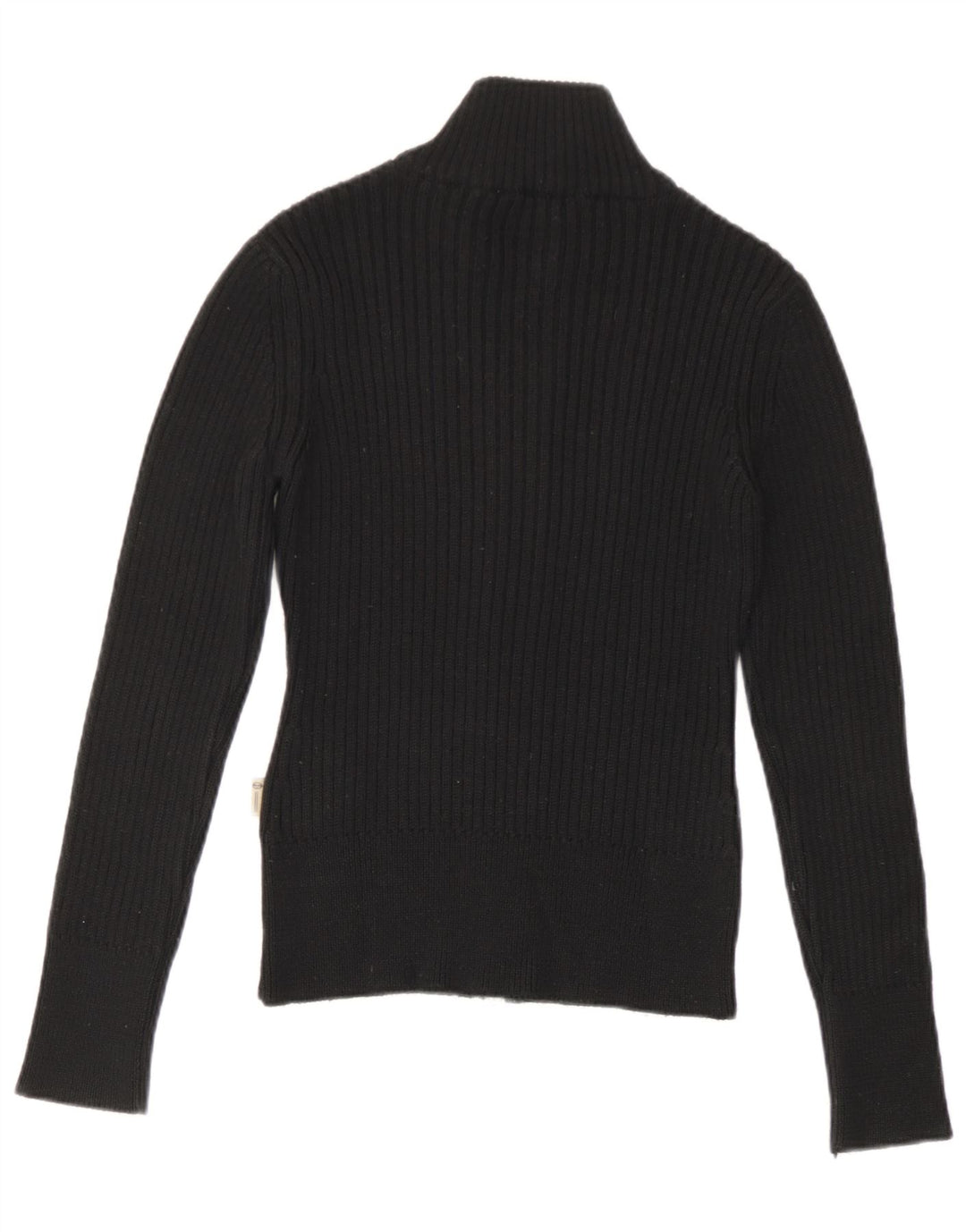 Maglione cardigan con zip intera da donna Sergio Tacchini UK 10 piccolo nero