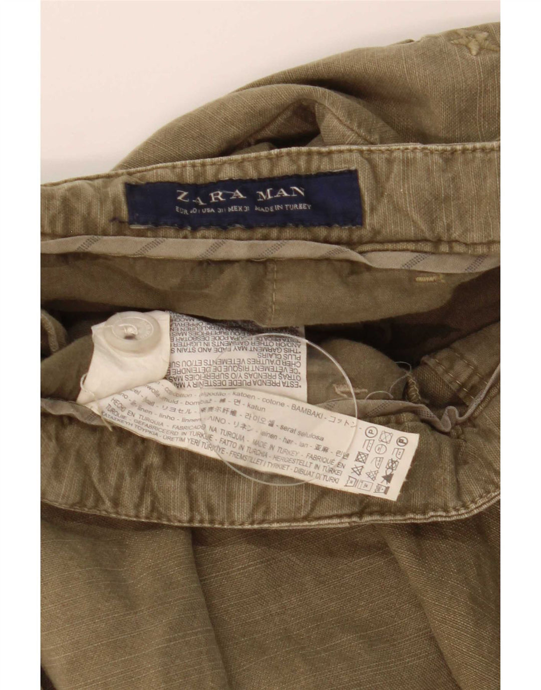 Pantaloncini chino da uomo Zara EU 40 medi W31 cotone kaki