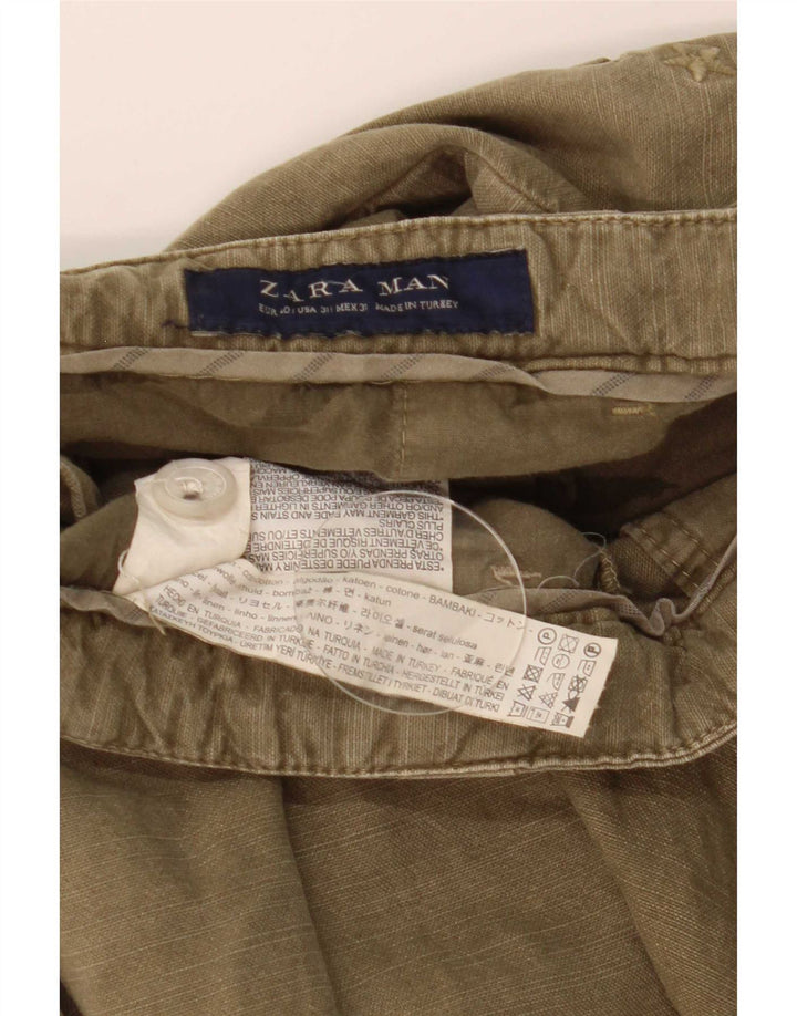 Pantaloncini chino da uomo Zara EU 40 medi W31 cotone kaki