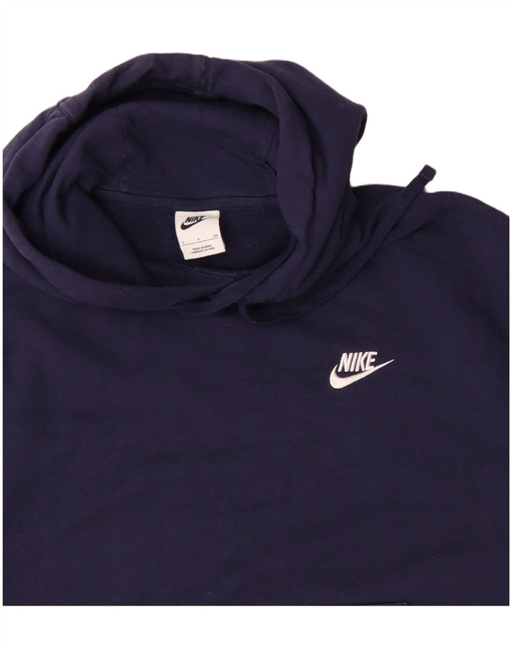 Felpa con cappuccio da uomo Nike Small in cotone blu navy