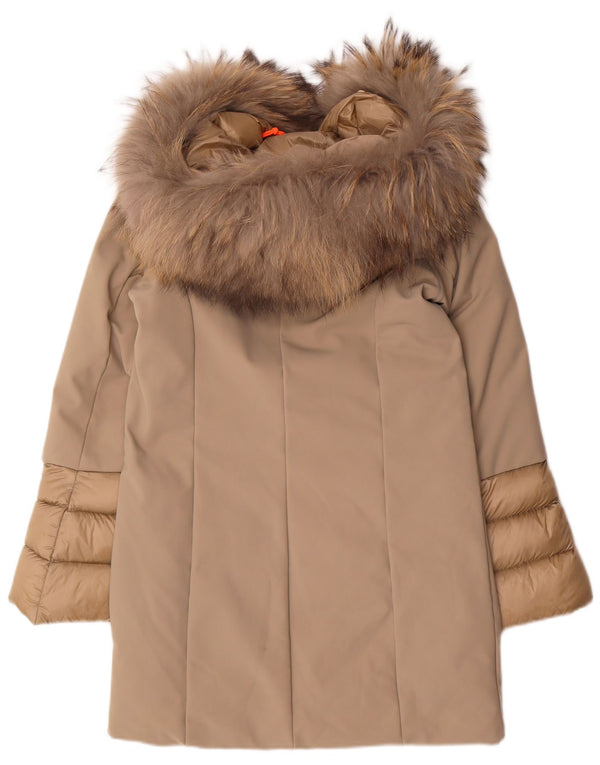 Roberto Ricci Designs Girls Hooded Padded Coat 15-16 Years Beige Nylon