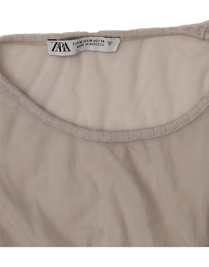 ZARA Womens Bodysuit UK 12 Medium Grey Vintage Zara and Second-Hand Zara from Messina Hembry 