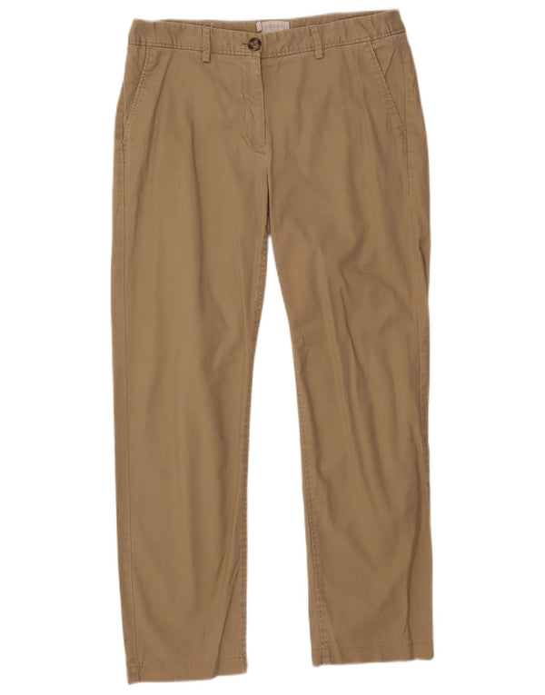 Pantaloni chino dritti da donna Hobbs UK 12 medi W32 L28 cotone beige