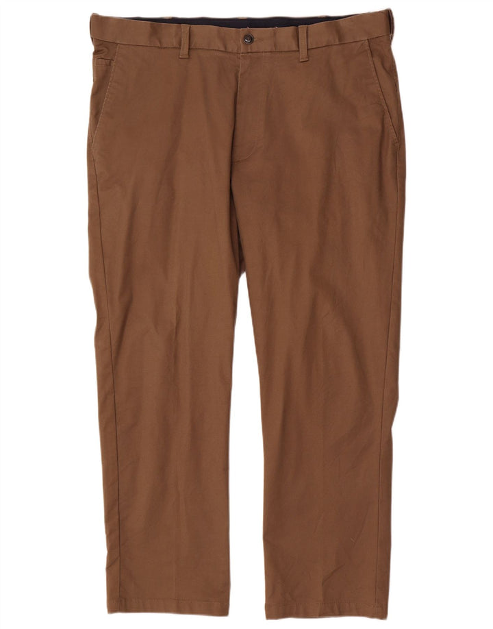 Pantaloni chino dritti Marks & Spencer da uomo blu Harbour W40 L29 marroni