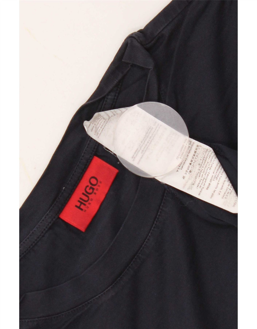 T-shirt da uomo Hugo Boss Top in cotone blu navy medio