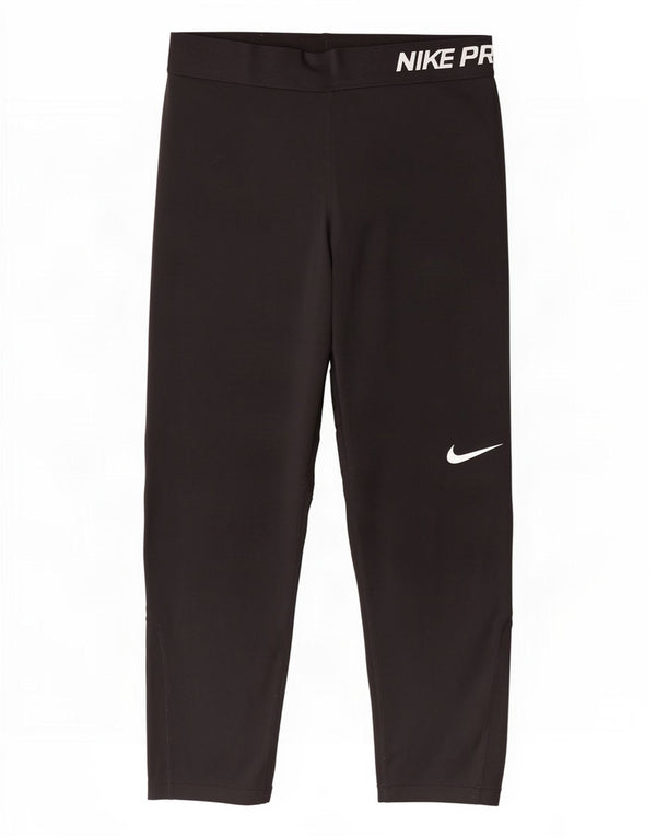 Nike Womens Dri Fit Graphic Capri Leggings UK 10 Small Black