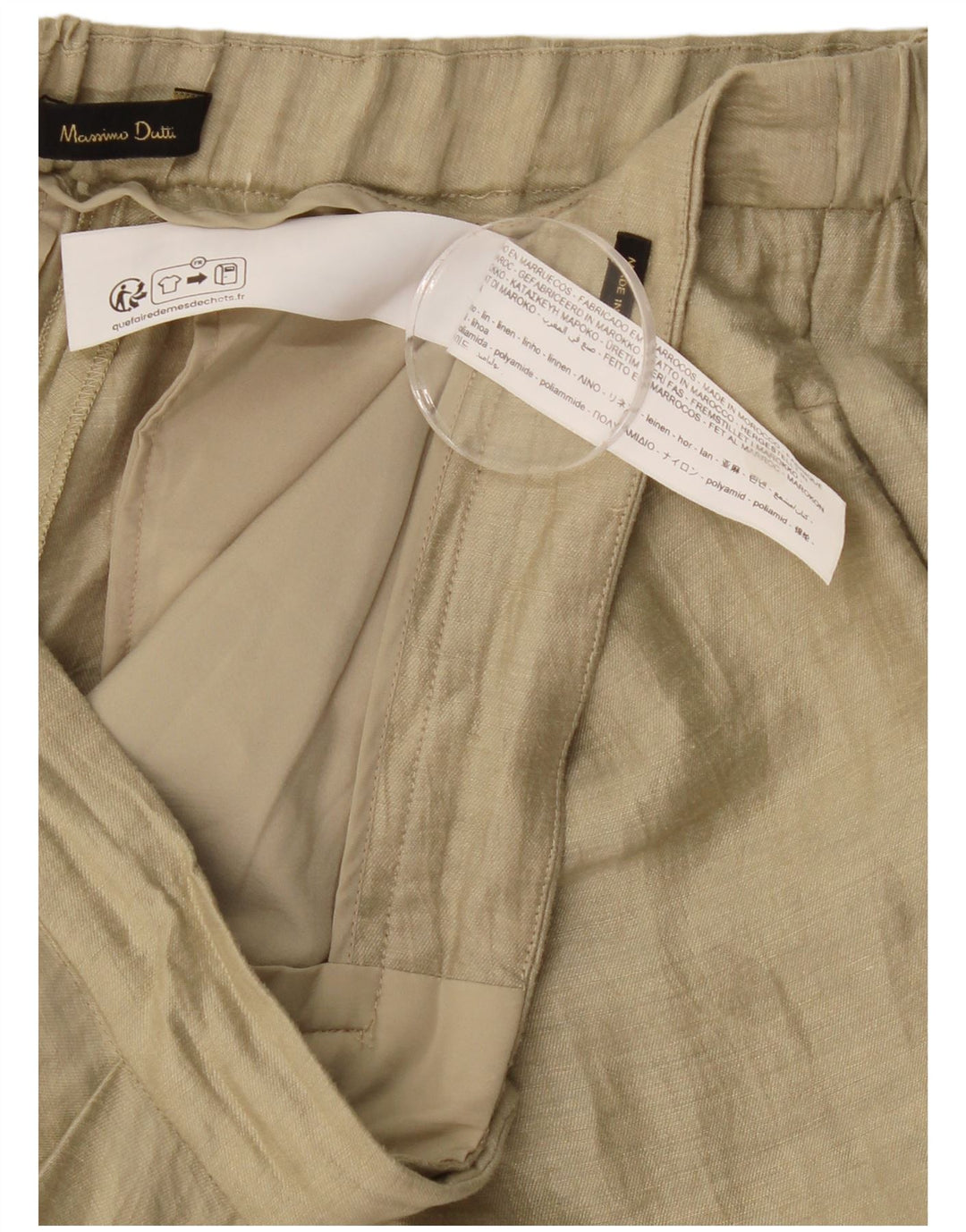 Pantaloni chino dritti da donna Massimo Dutti EU 40 medio W30 L28 Beige
