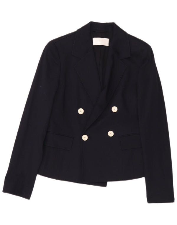 Giacca blazer doppiopetto da donna Hugo Boss UK 6 XS cotone blu navy