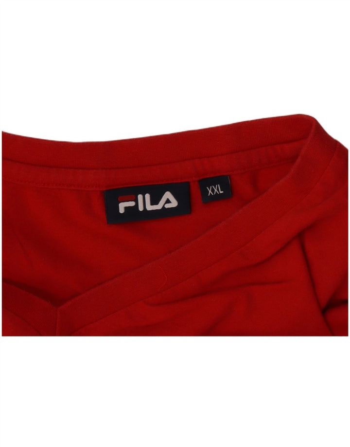 Maglietta Fila da uomo Top 2XL Rossa