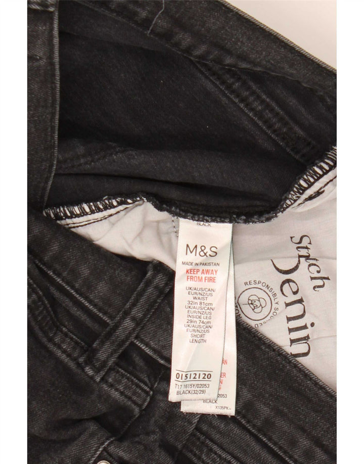 Jeans skinny da uomo Marks & Spencer W32 L29 cotone nero