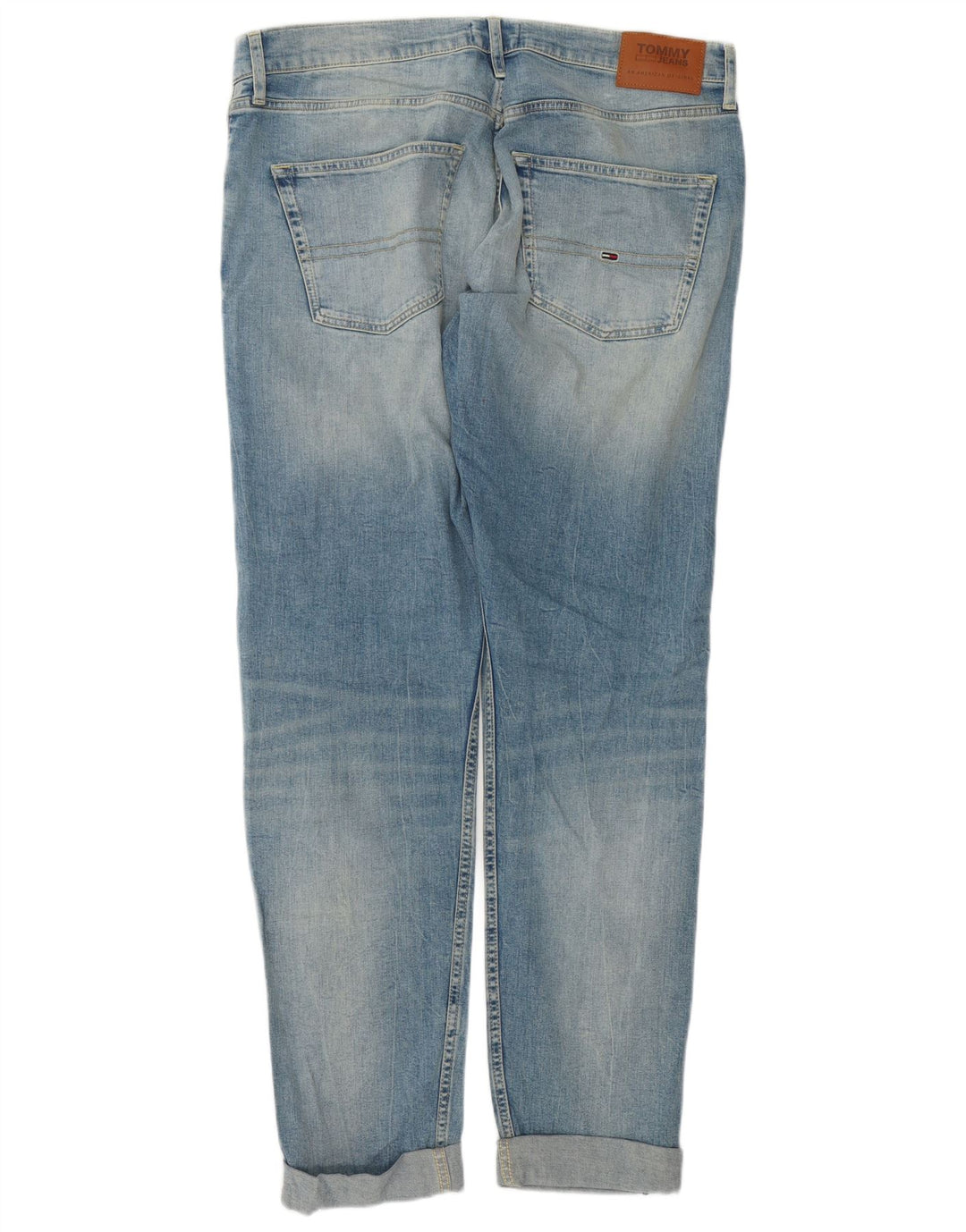 TOMMY HILFIGER Jeans dritti da uomo W34 L36 cotone blu