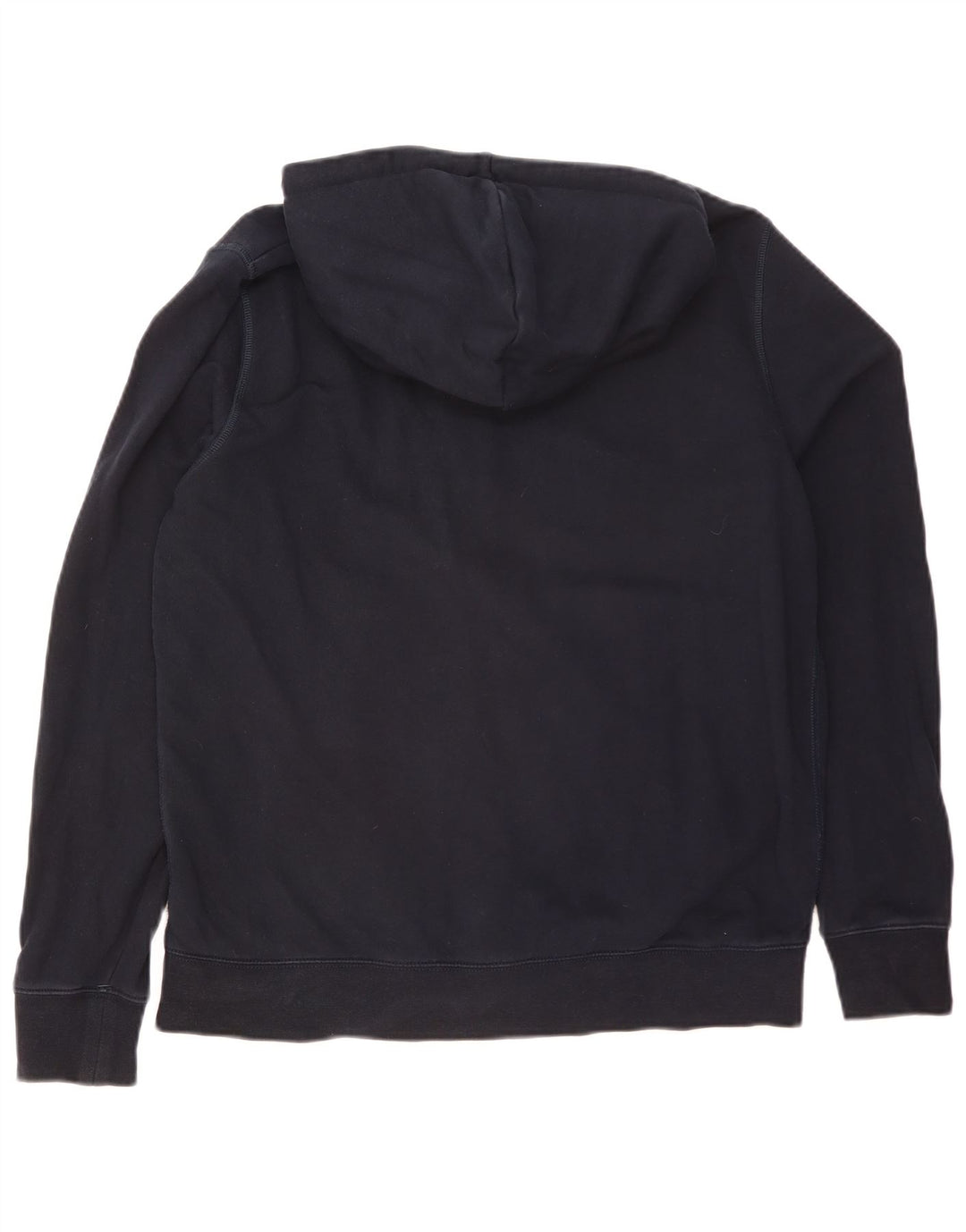 MARKS & SPENCER Maglione con cappuccio e zip da uomo grande in cotone blu navy