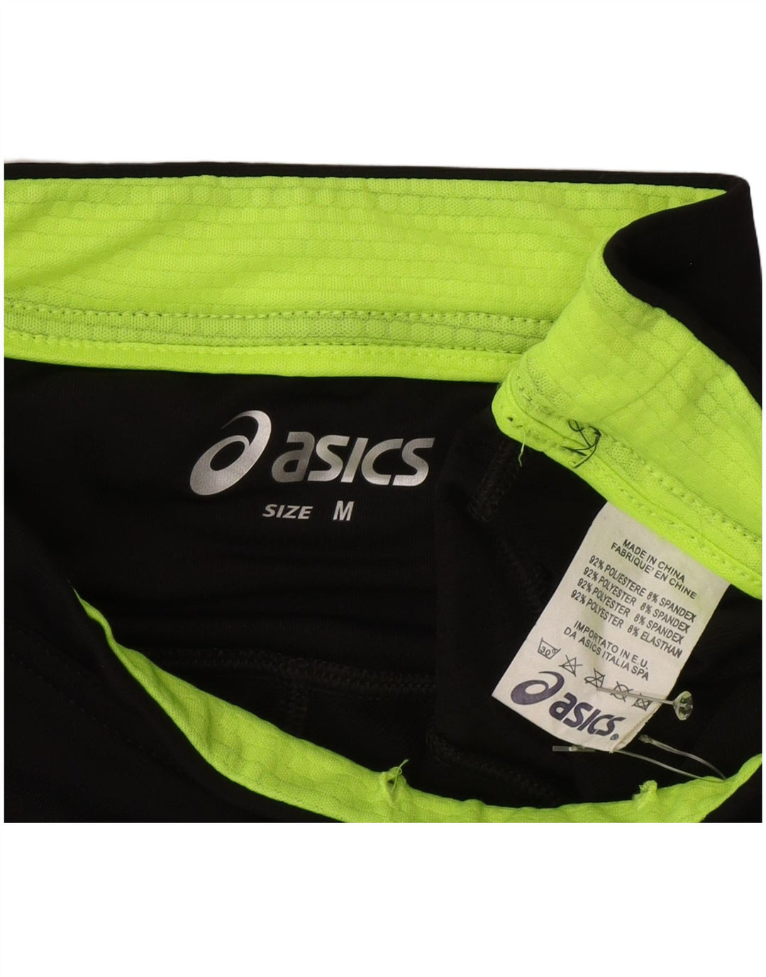 Leggings Capri grafici da donna Asics UK 12 poliestere nero medio