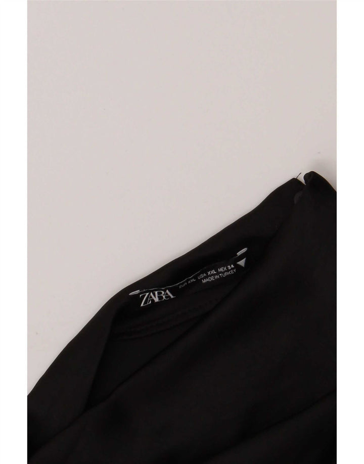 Top in camicetta da donna Zara UK 20 2XL Nero