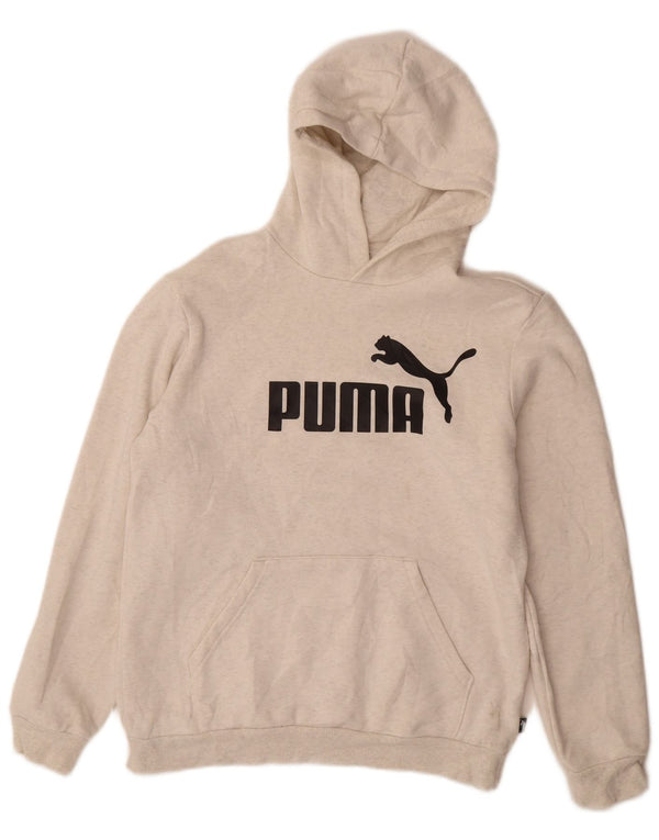 Felpa con cappuccio grafica da ragazzo Puma 15-16 anni in cotone grigio