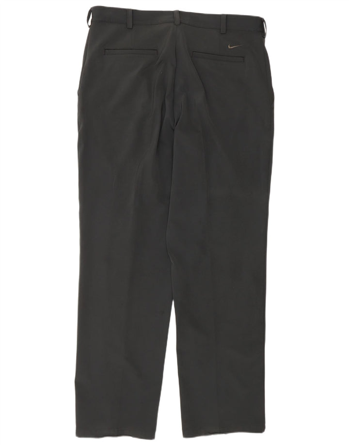 Pantaloni chino dritti da golf da uomo Nike W36 L32 poliestere nero