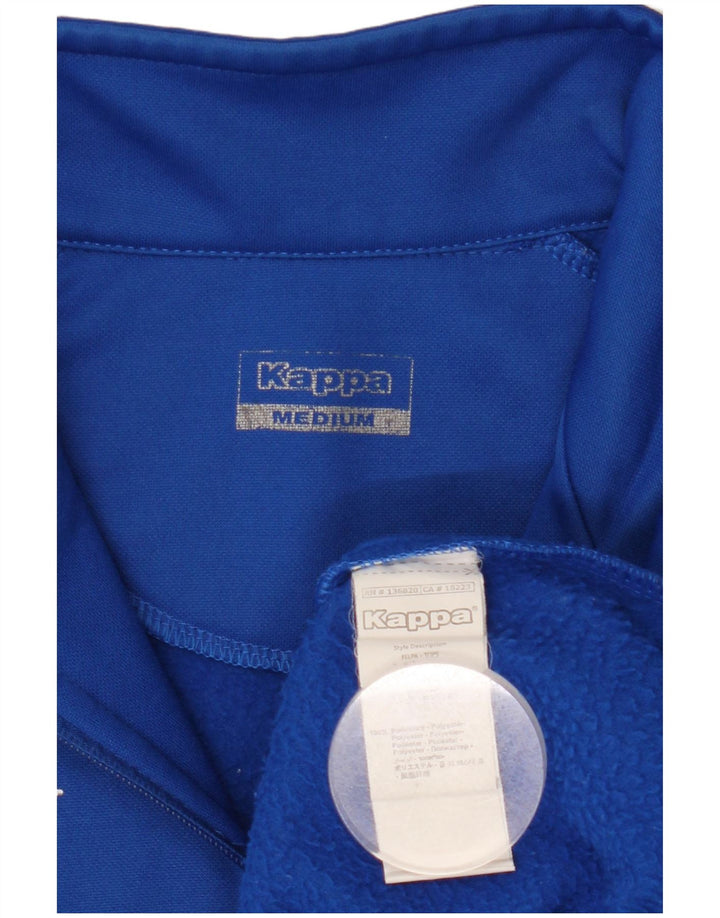 Top della tuta da uomo Kappa con zip e collo in poliestere blu medio