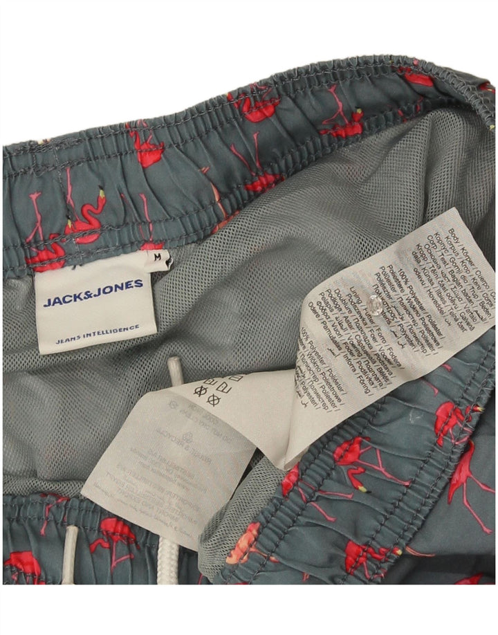 Pantaloncini da bagno grafici da uomo Jack & Jones Poliestere grigio medio