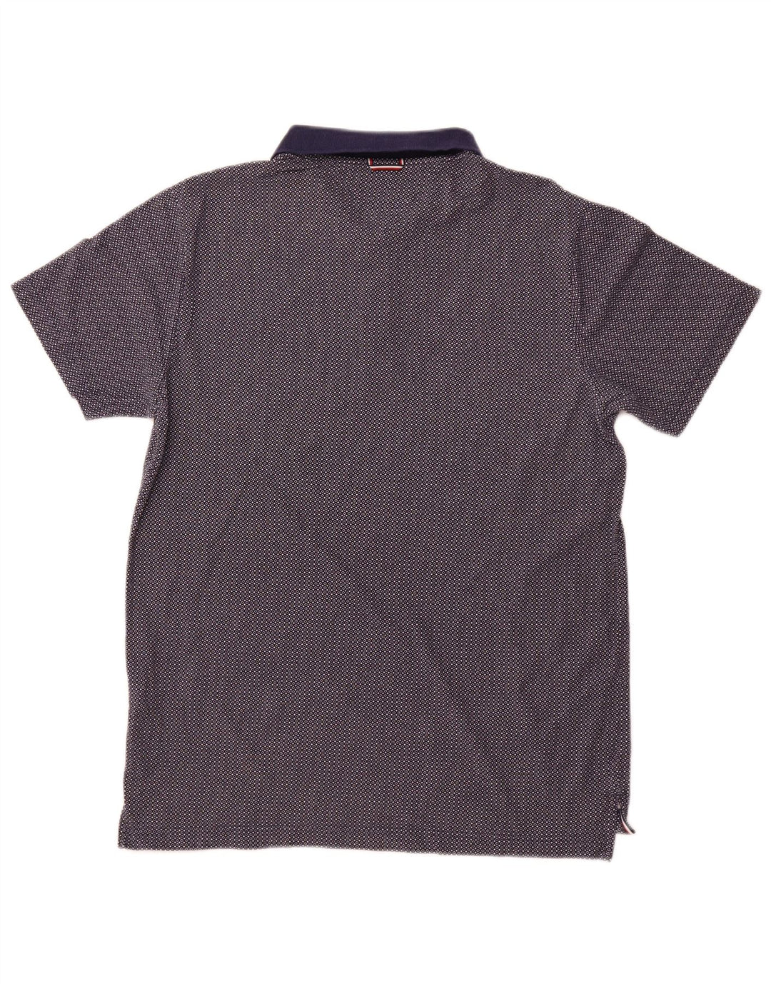 TOMMY HILFIGER Polo da uomo XL in cotone maculato blu navy