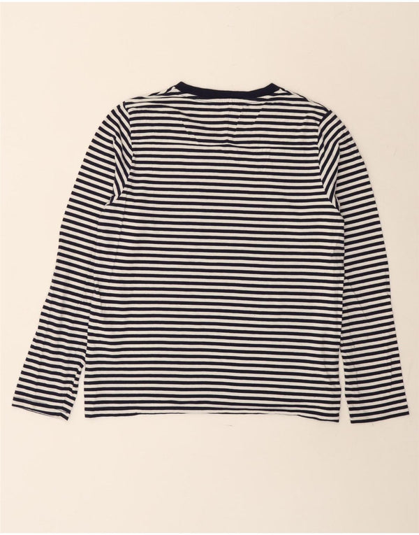 Levi's Top da donna a maniche lunghe UK 14 Large in cotone a righe blu navy