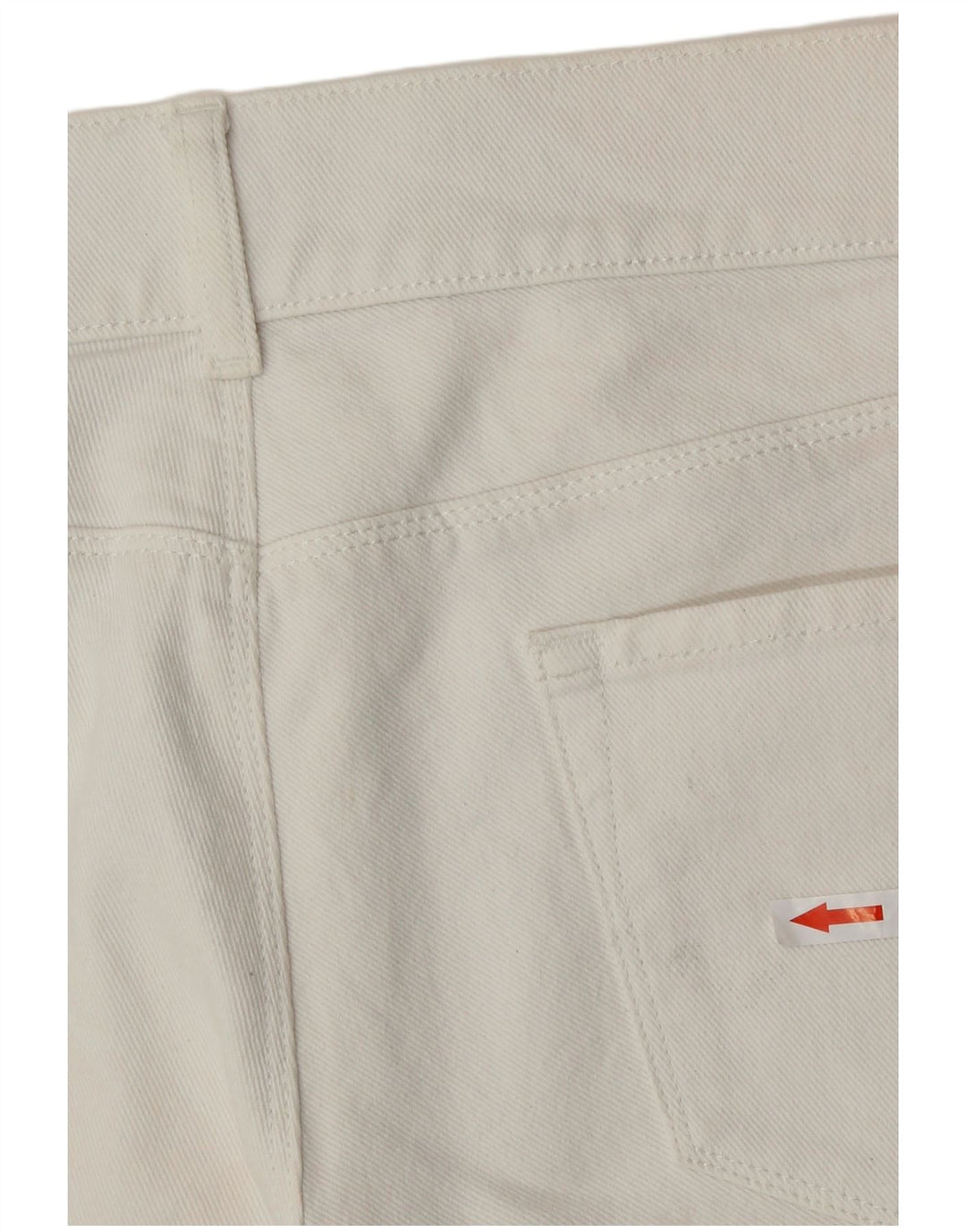 Pantaloni caldi in denim da donna Benetton W32 grandi bianco sporco