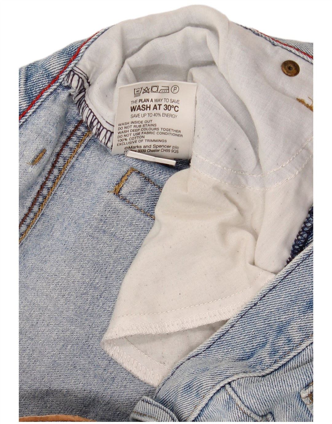Jeans larghi da uomo Marks & Spencer W32 L26 cotone blu