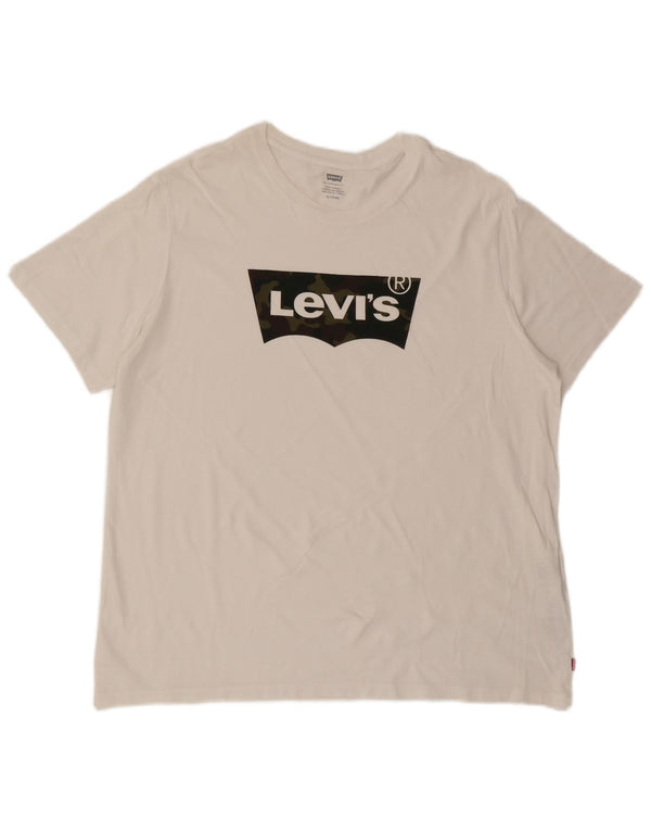 T-shirt grafica da uomo Levi's Top XL in cotone bianco