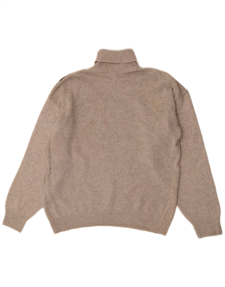Maglione maglione da uomo a collo alto Tom Tino IT 50 grigio medio a rombi/diamante