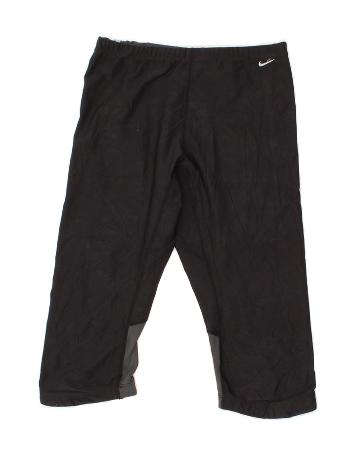 NIKE Womens Capri Tracksuit Trousers UK 10/12 Medium Black Colourblock Vintage Nike and Second-Hand Nike from Messina Hembry 