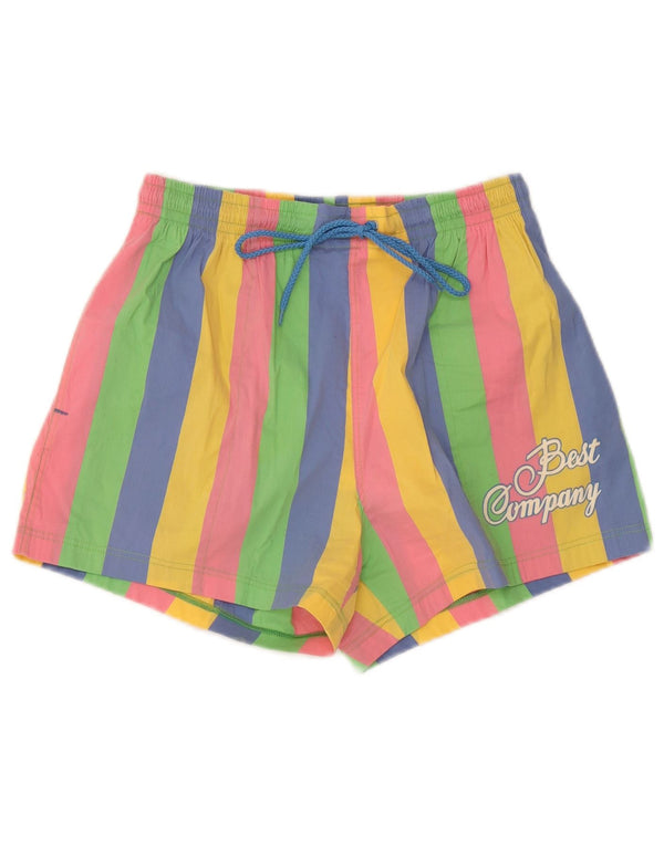 Pantaloncini da bagno grafici da donna Best Company UK 18 XL a righe multicolori