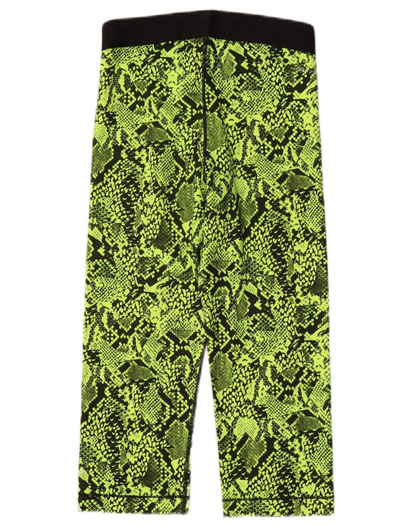 Leggings Nike Dri Fit Graphic Capri da donna UK 10 piccola stampa animale verde