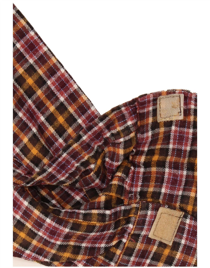 Camicia in flanella da uomo VINTAGE taglia 41/42 in cotone a quadri multicolore grande