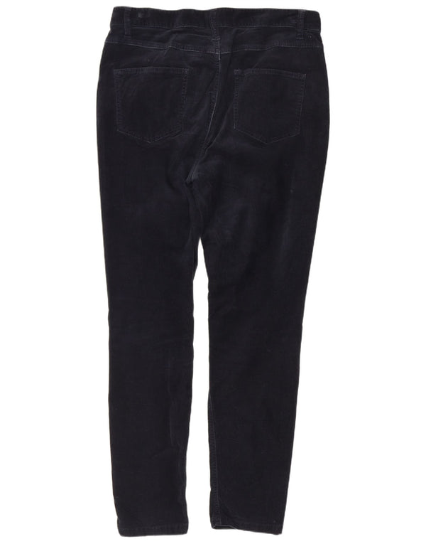 Pantaloni slim in velluto a coste da donna Marks & Spencer UK 14 Large W32 L27 Blu navy