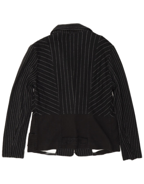 Giacca blazer da donna a 1 bottone Desigual EU 44 XL viscosa a righe grigie