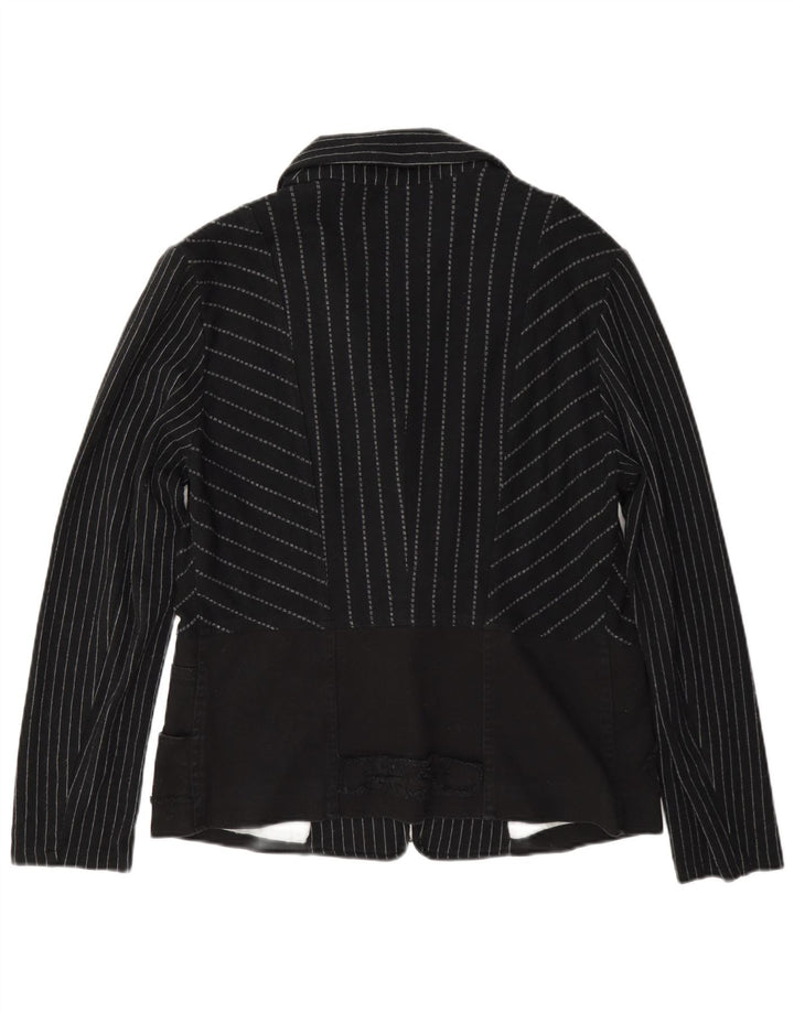 Giacca blazer da donna a 1 bottone Desigual EU 44 XL viscosa a righe grigie