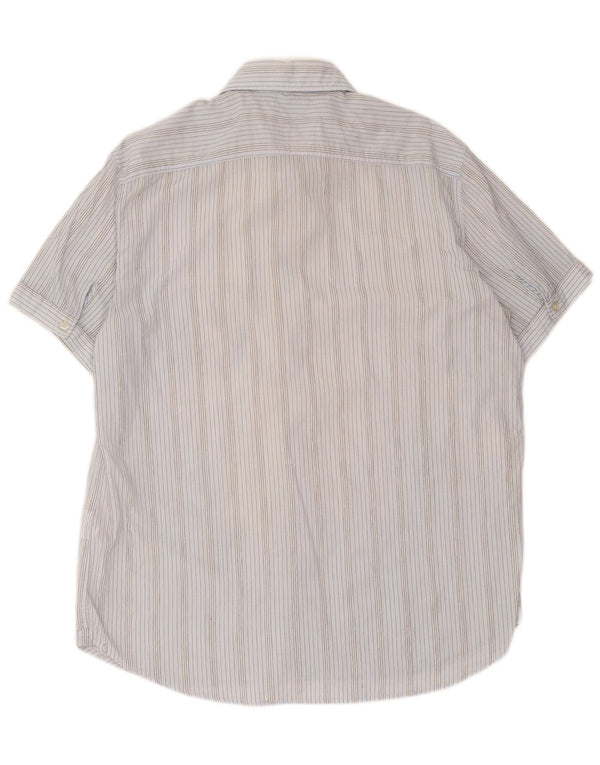 Camicia a maniche corte da uomo Carrera XL in cotone a righe blu