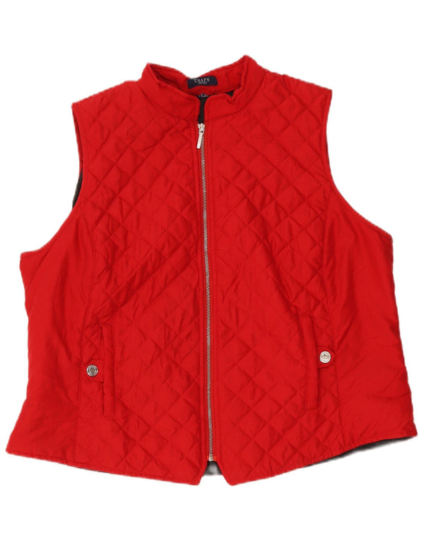 Gilet trapuntato da donna Chaps UK 18 XL rosso