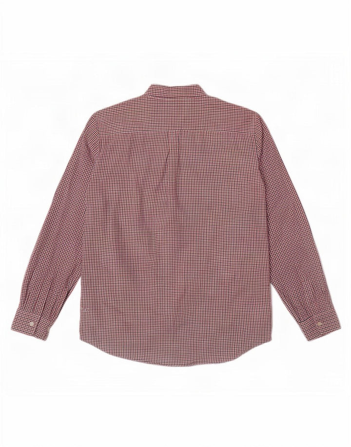 Camicia da uomo Chaps a quadri rossi grandi in cotone