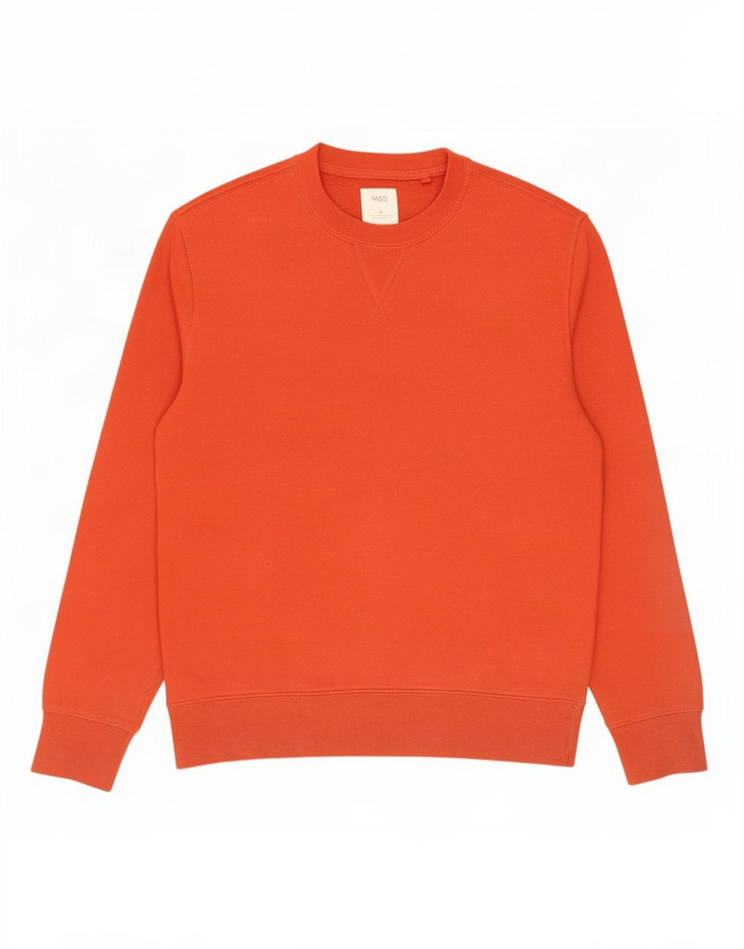 Felpa da uomo Marks & Spencer maglione rosso medio in cotone